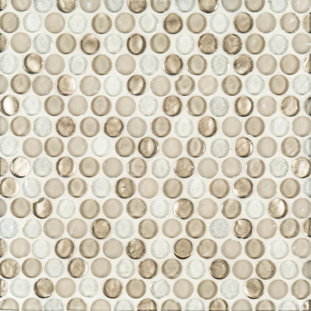 3/4" Penny Round Mosaic 11.125" x 11.875"