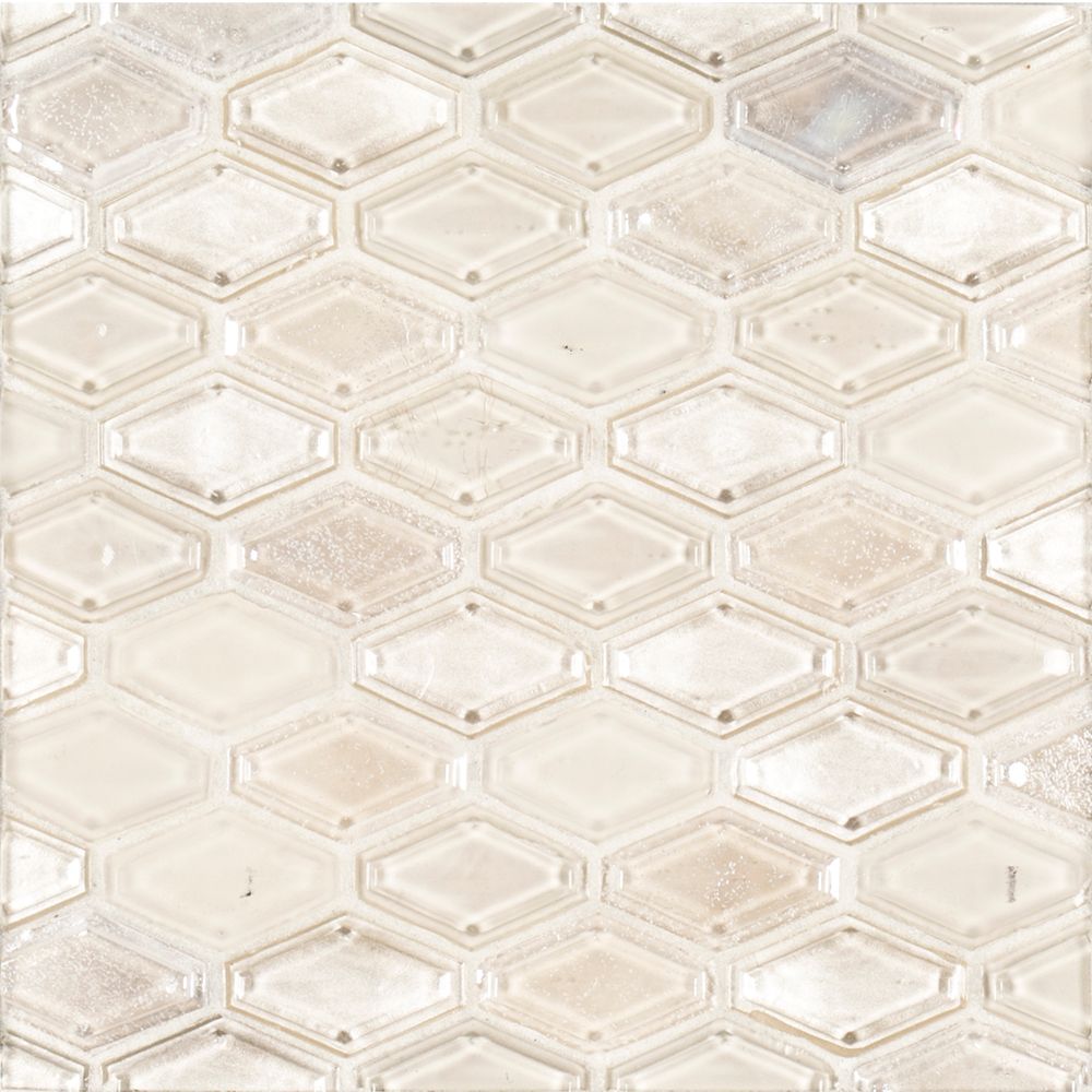 Beveled Elongated Hex 10.5" x 11.375" Champagne Straight Shot