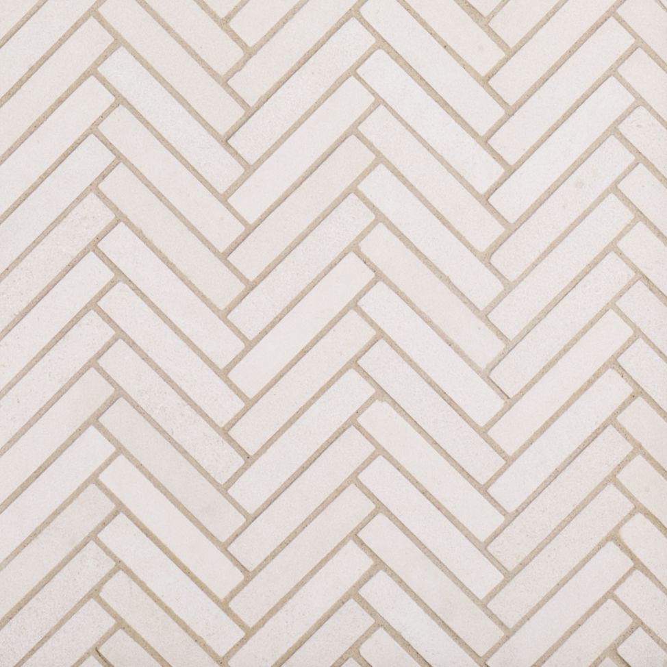 Herringbone Styx Mosaic 10.875" x 11.375" Pale Straight Shot