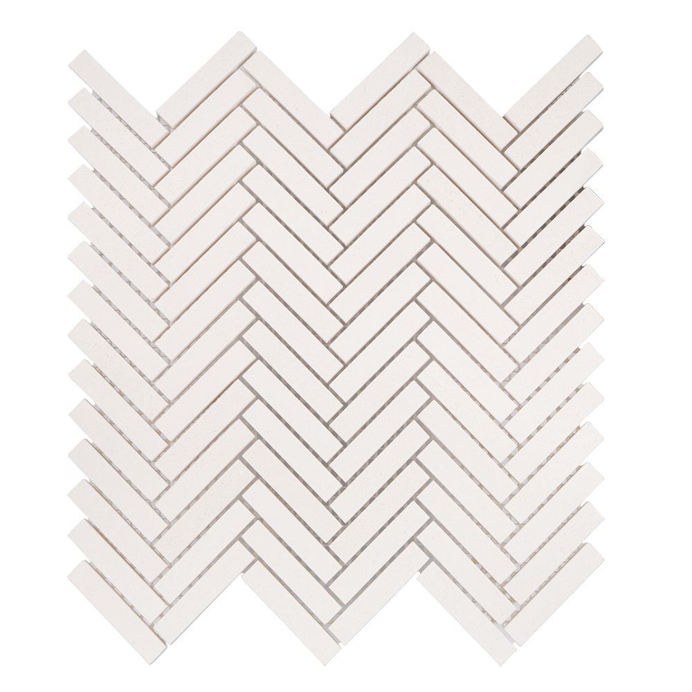 Herringbone Styx Mosaic 10.875" x 11.375" Pale Straight Shot