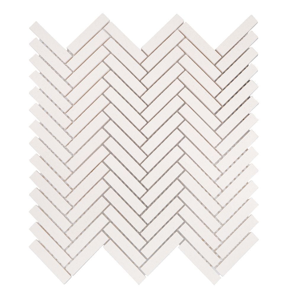 Herringbone Styx Mosaic 10.875" x 11.375" Pale Straight Shot