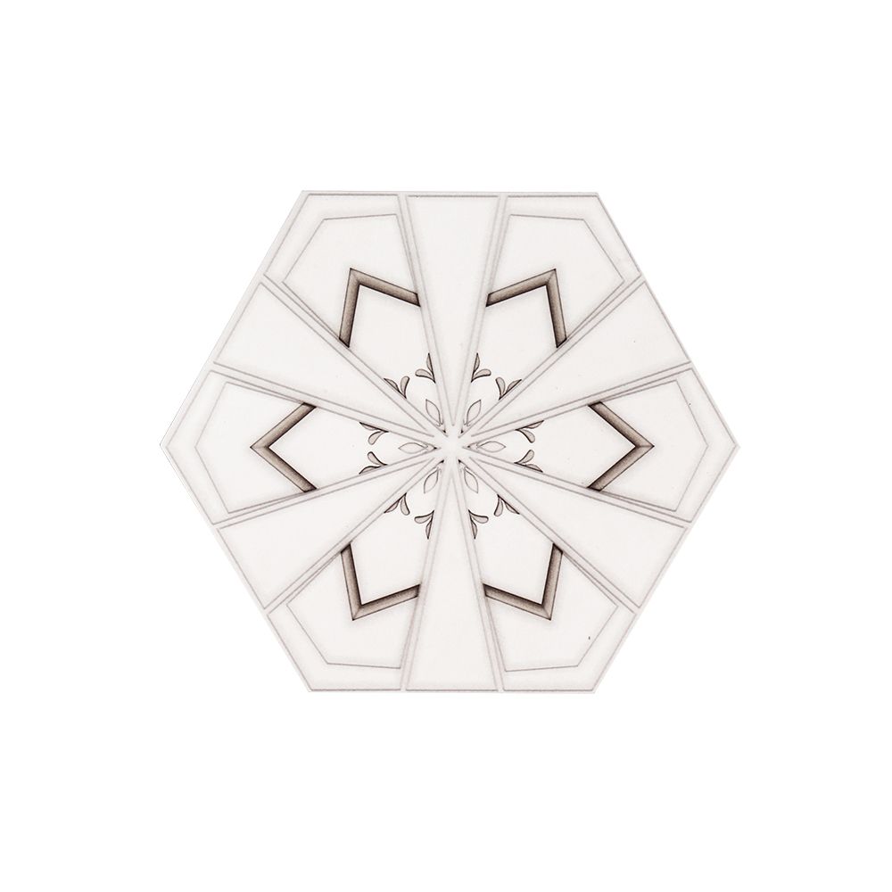 Drawn Stone Hex Field Tile 8" x 9.25" 8" x 9.25" Geode Drawn Stone Straight Shot