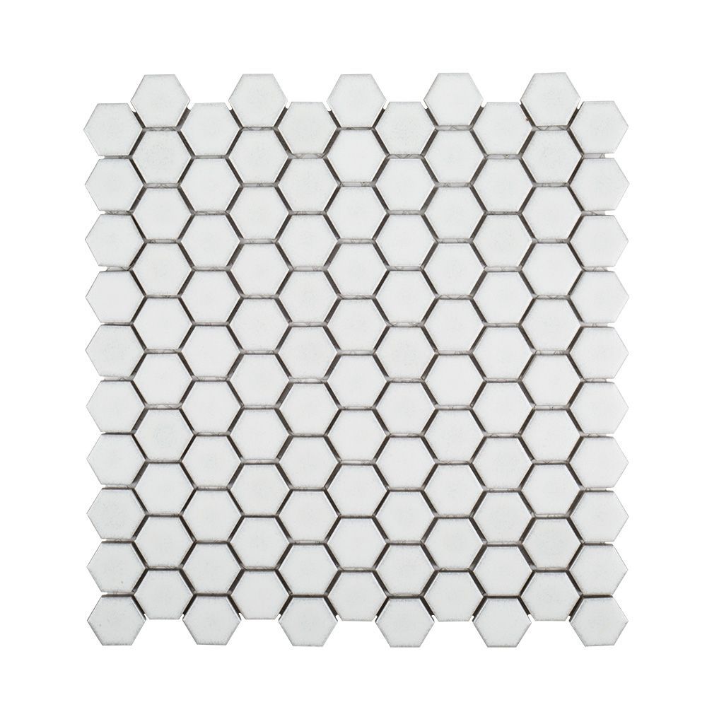 1" Hexagon Mosaic 11.25" x 11.25" Classic Straight Shot