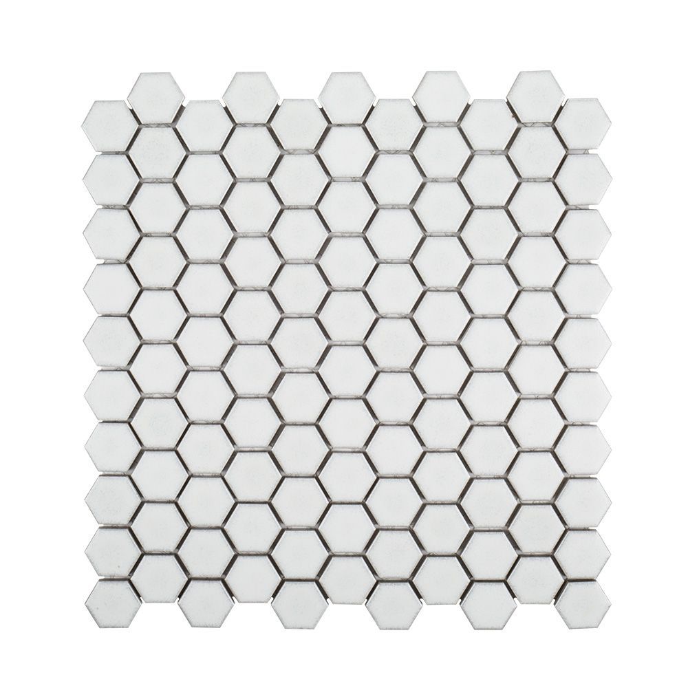 1" Hexagon Mosaic 11.25" x 11.25" Classic Straight Shot