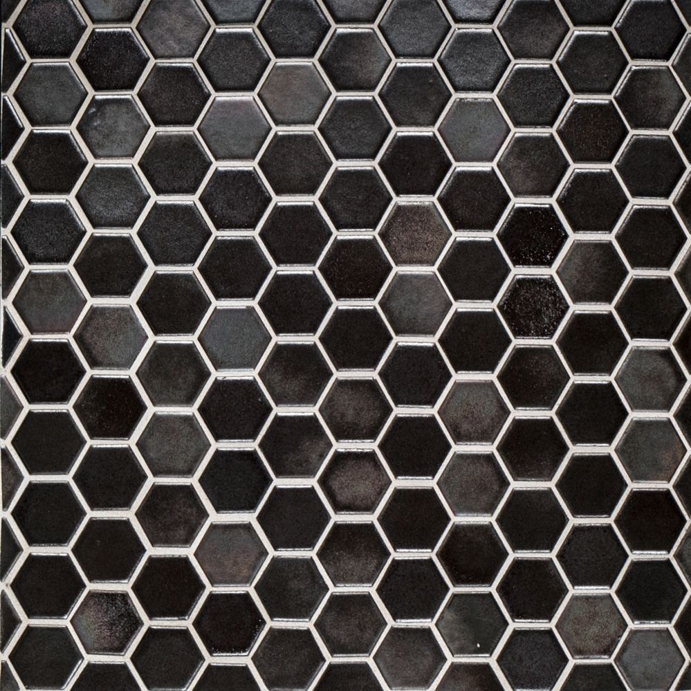 1" Hexagon Mosaic 11.25" x 11.25" Welded Straight Shot