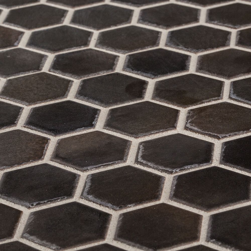 1" Hexagon Mosaic 11.25" x 11.25" Welded Straight Shot