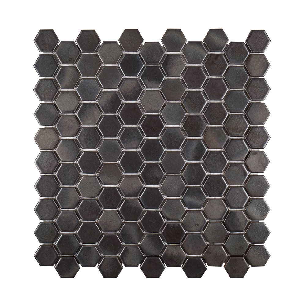 1" Hexagon Mosaic 11.25" x 11.25" Welded Straight Shot