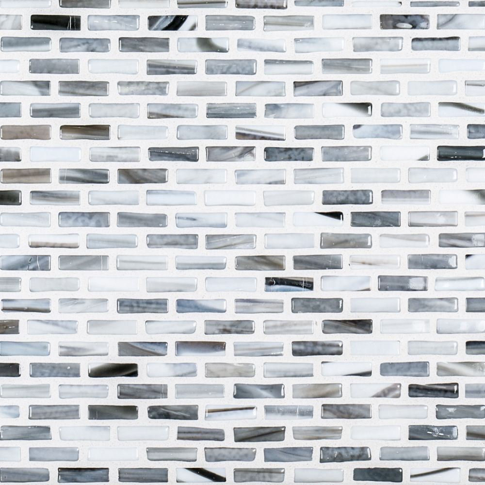 Industrie Glass Mosaic 10.875" x 12.25" Nitrogen Straight Shot