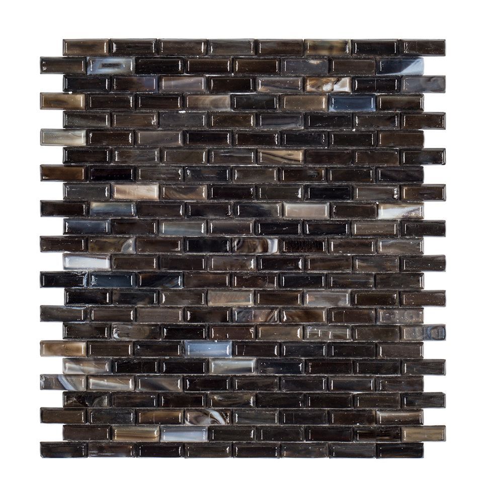 Industrie Glass Mosaic 10.875" x 12.25" Cadmium Straight Shot