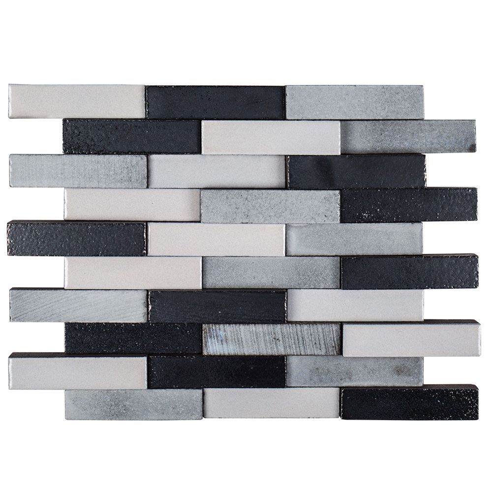 Elevation Brick Mosaic 9.875" x 11.875" Galvanized Straight Shot