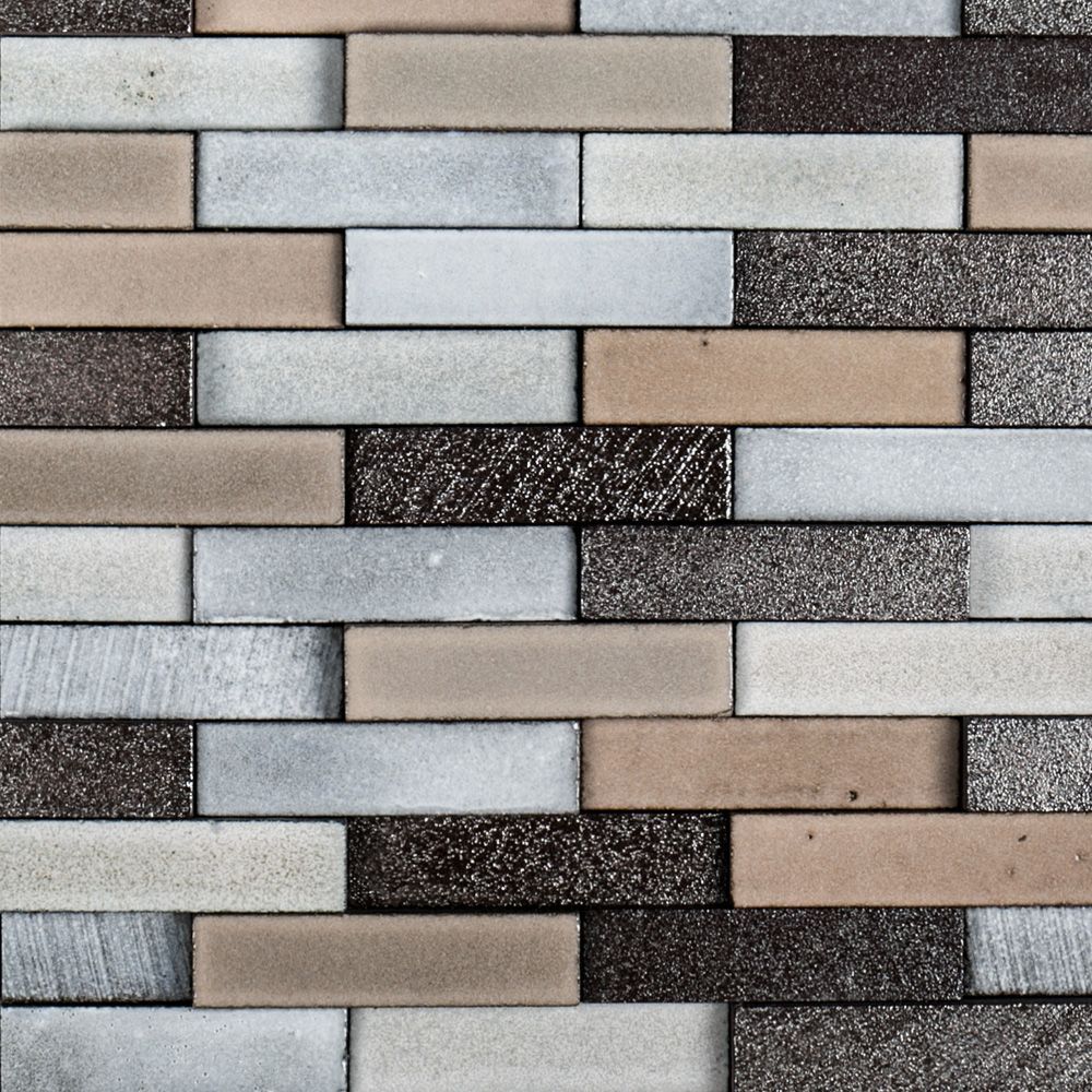 Elevation Brick Mosaic 9.875" x 11.875" Reclaimed Straight Shot