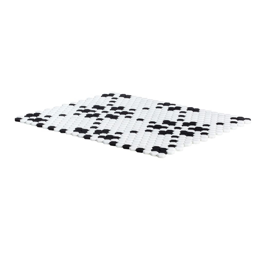 Tribune Mosaic 13.125" x 15.125" Black Straight Shot