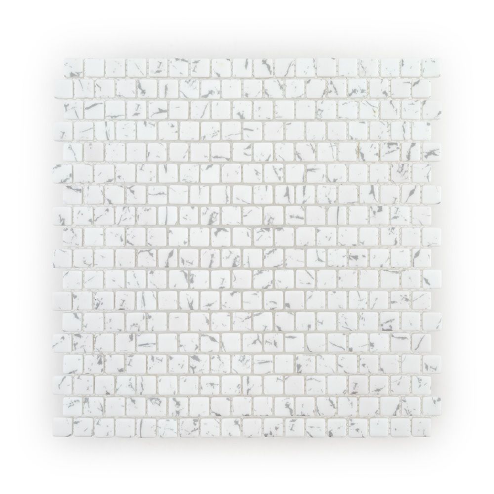 Bulletin Mosaic 11.5" x 11.5" Marbled White Straight Shot