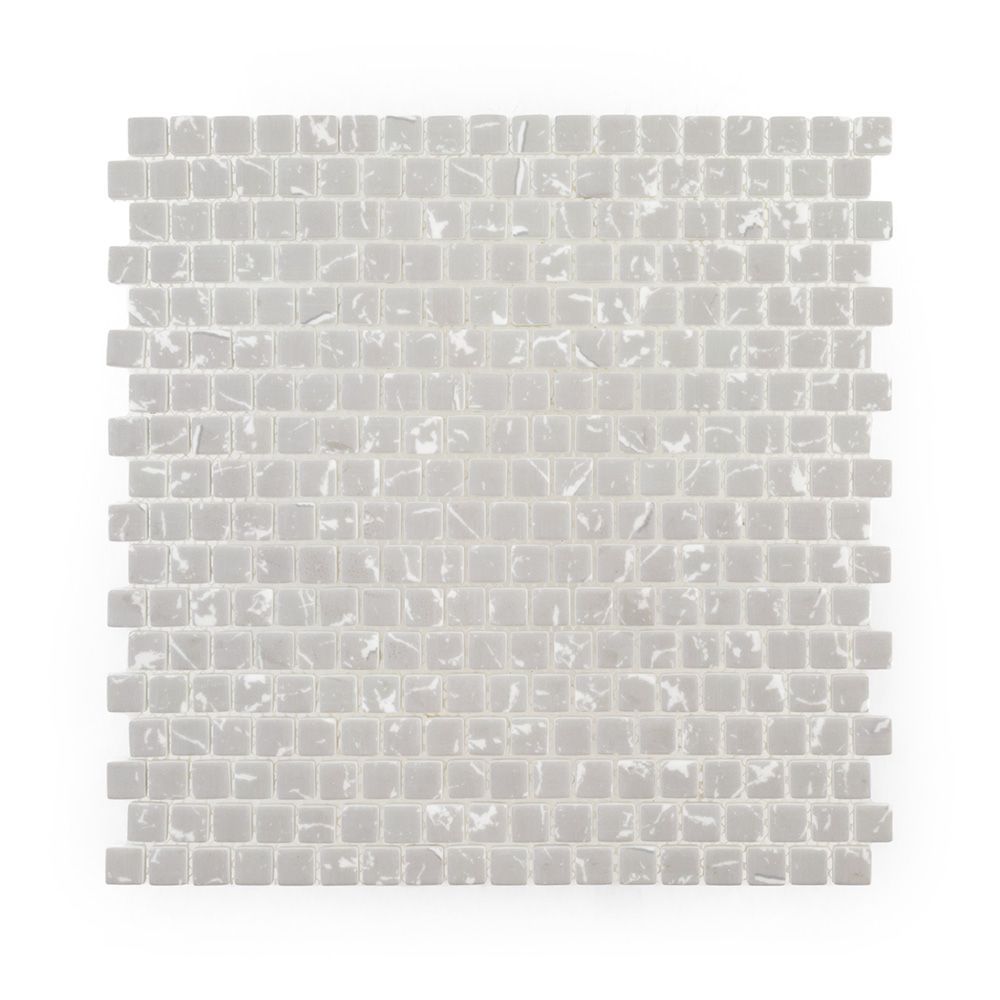 Bulletin Mosaic 11.5" x 11.5" Marbled Grey Straight Shot