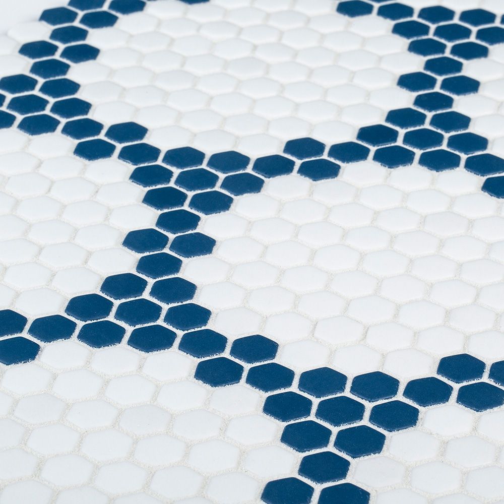 Herald Mosaic 9.875" x 11.375" Navy Straight Shot