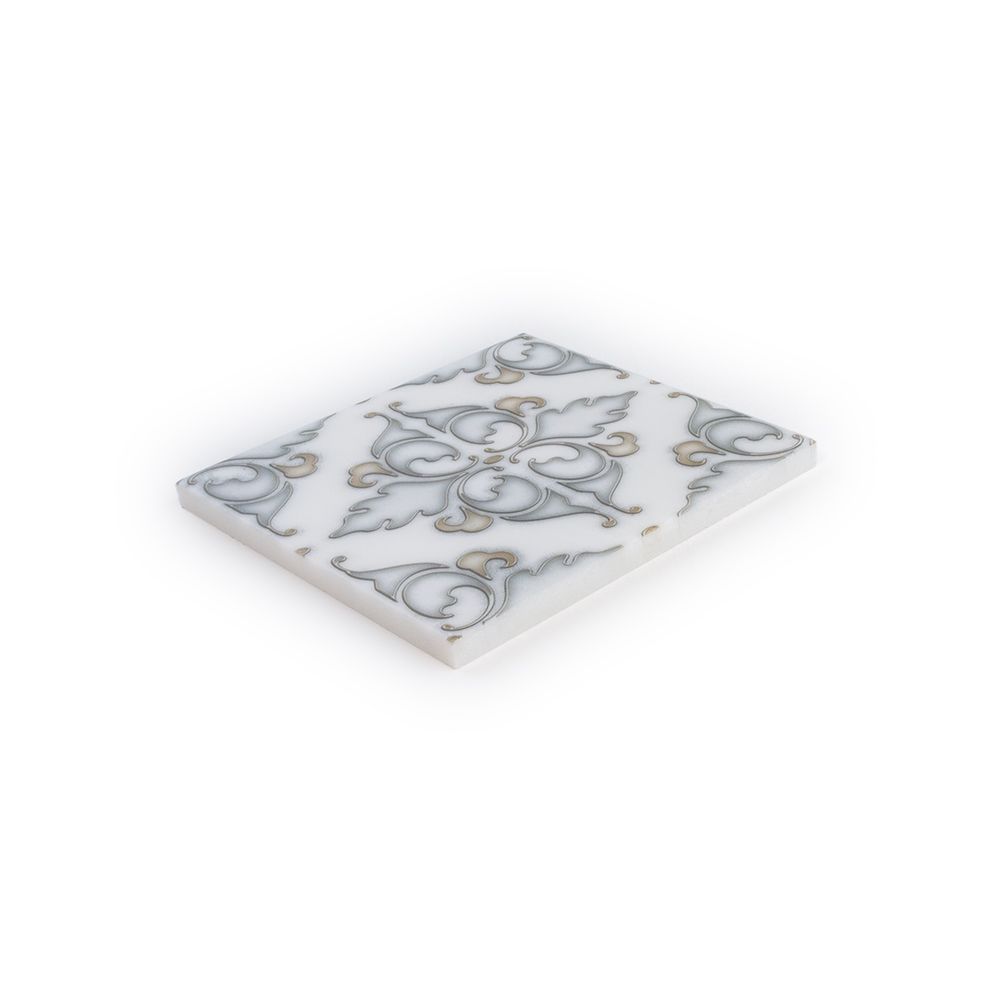 Hindu Temple Field Tile 6" x 6" 6" x 6" Classic Statuario Straight Shot