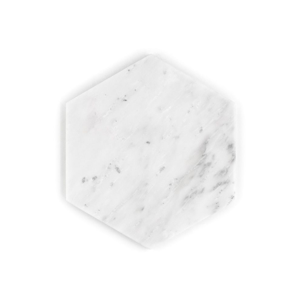 Hexagon Field Tile 8" x 9.25" 8" x 9.25" White Straight Shot