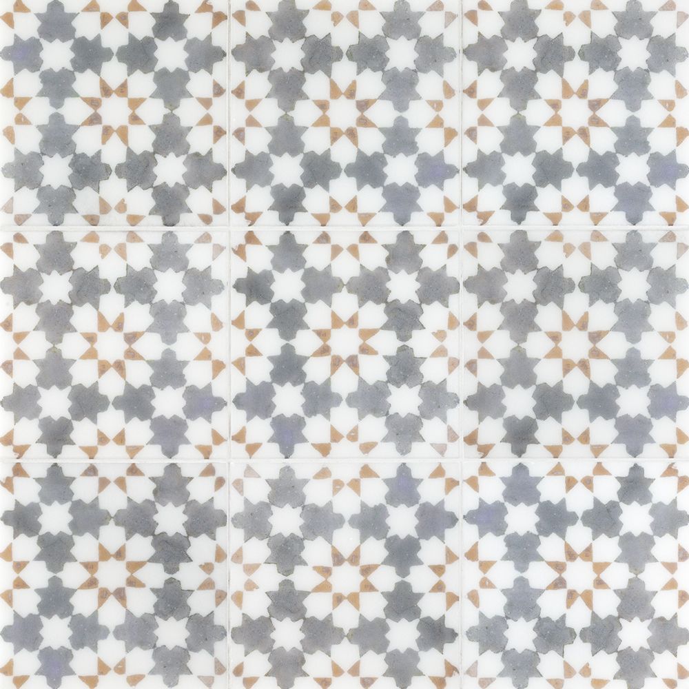 Mediterranean Manor Field Tile 6" x 6" 6" x 6" Classic Statuario Straight Shot