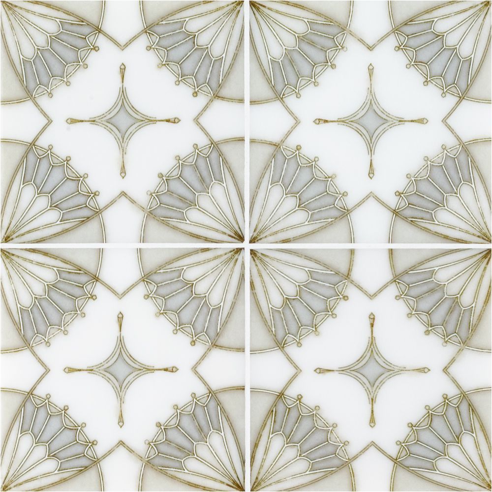 Scottish Chapel Field Tile 6" x 6" 6" x 6" Classic Statuario Straight Shot