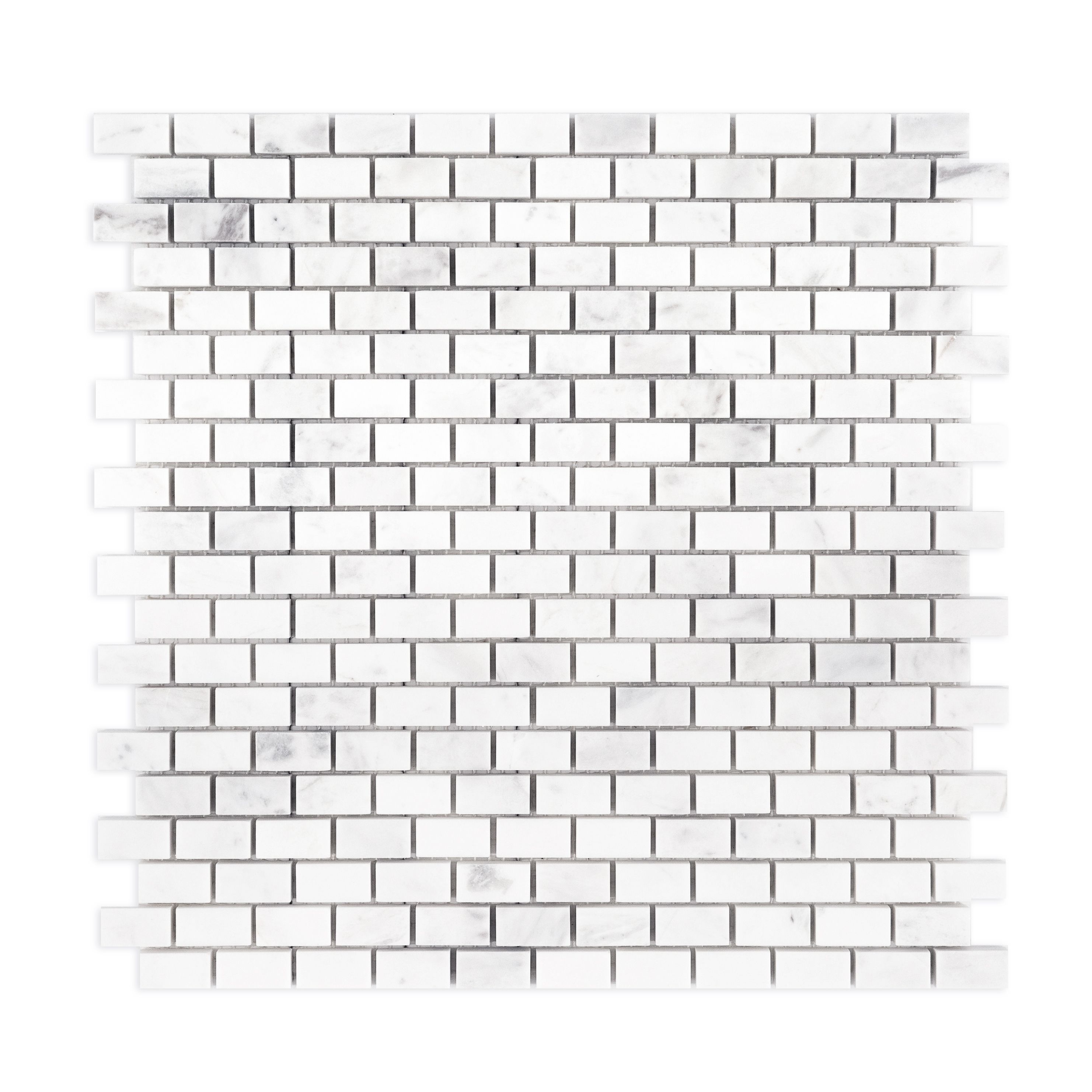 Madison Mosaic 12" x 12" Wall Street White Straight Shot