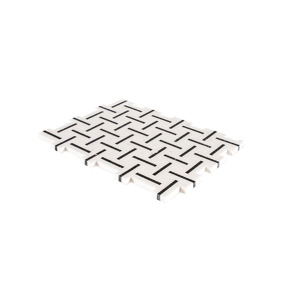 Grand Central Mosaic 8.25" x 11" Brooklyn Marquina Straight Shot