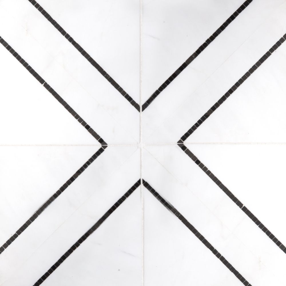 Ferry Mosaic 6" x 6" Brooklyn Marquina Straight Shot