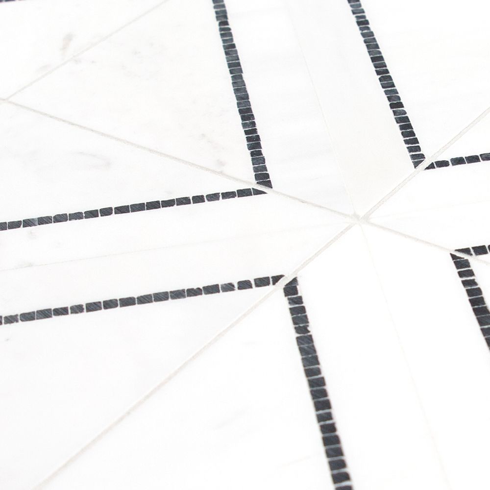 Ferry Mosaic 6" x 6" Brooklyn Marquina Straight Shot
