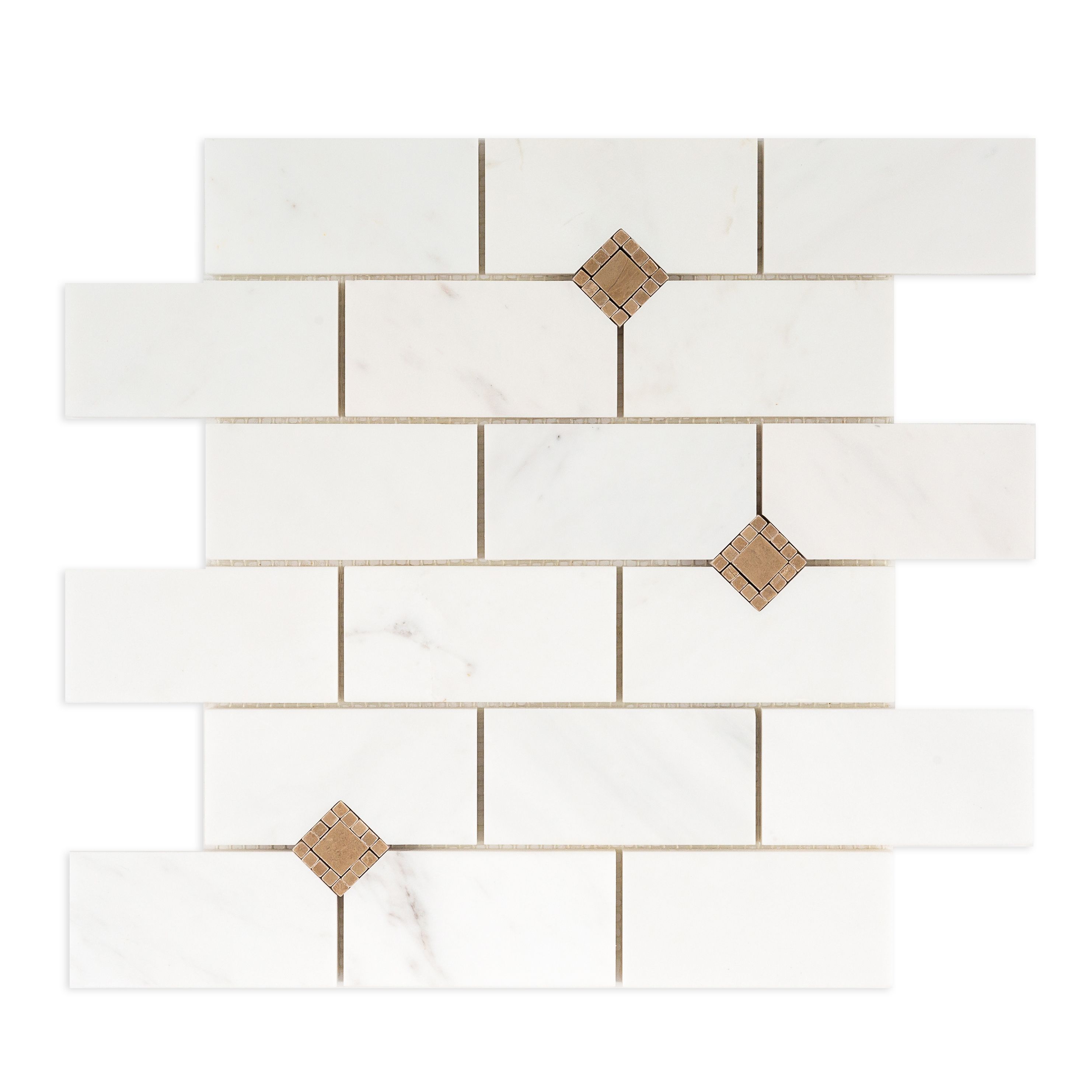 Lexington Mosaic 12" x 12.25" Empire Beige Straight Shot