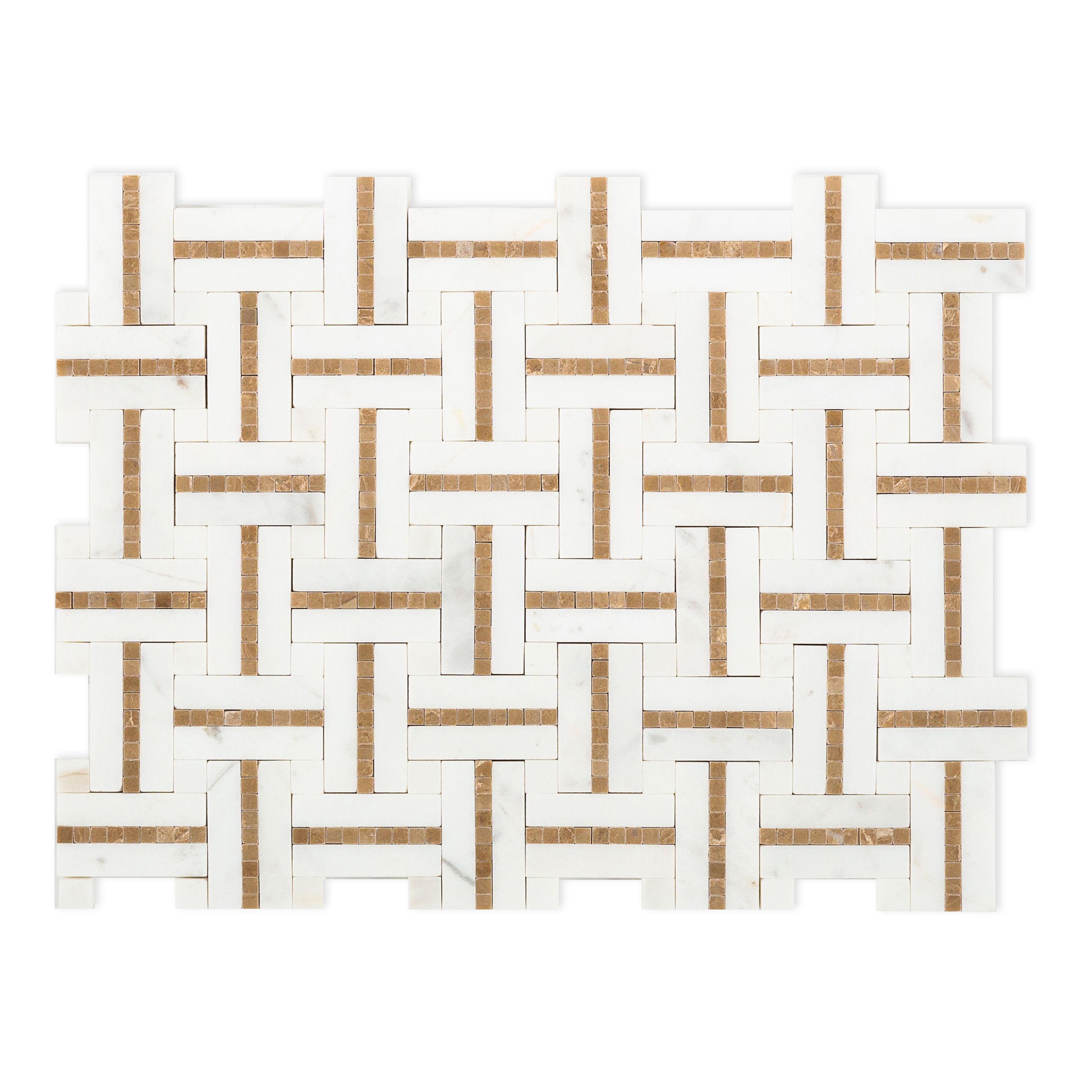 Grand Central Mosaic 8.25" x 11" Empire Beige Straight Shot