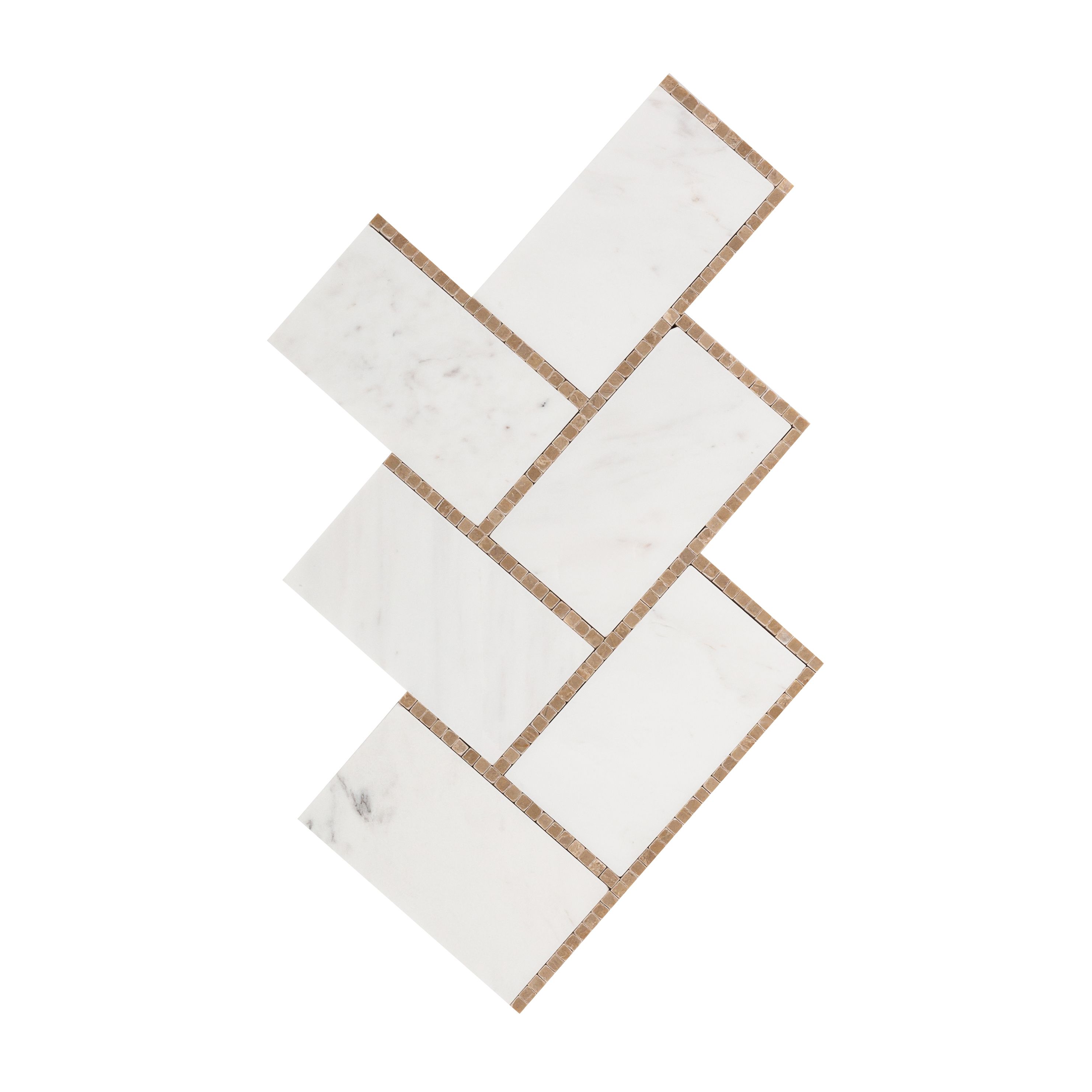 Gapstow Mosaic 5.875" x 10" Empire Beige Straight Shot