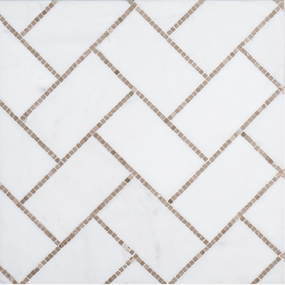 Gapstow Mosaic 5.875" x 10" Empire Beige Straight Shot