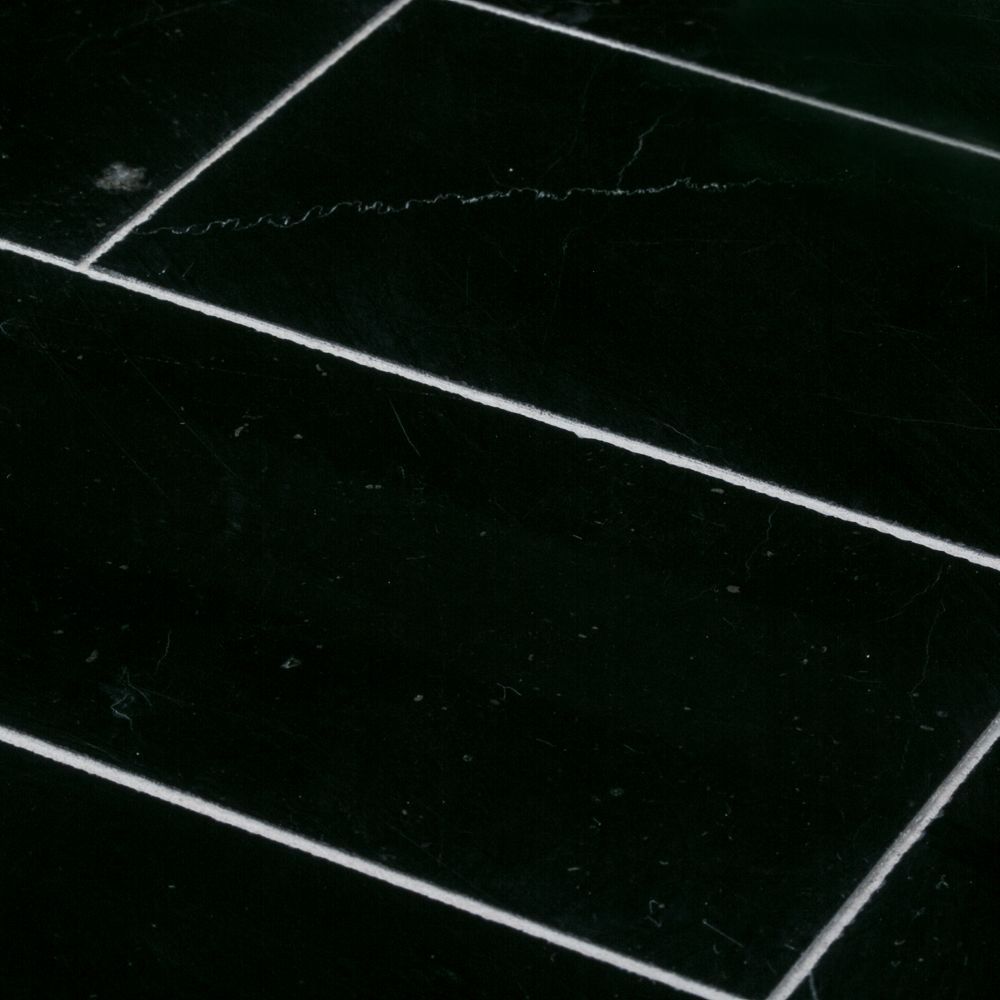 Field Tile 3" x 10" 3" x 10" Nero Marquina Straight Shot