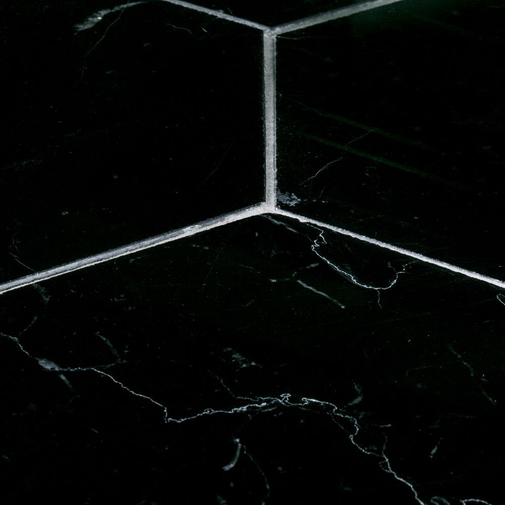 Hexagon Field Tile 5.125" x 6" 5.125" x 6" Nero Marquina Straight Shot