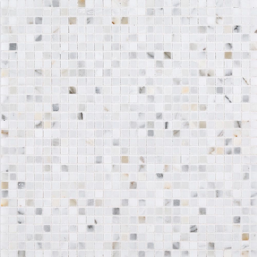 3/8" Composition Mosaic 12.625" x 12.625" Calacatta Gold Straight Shot