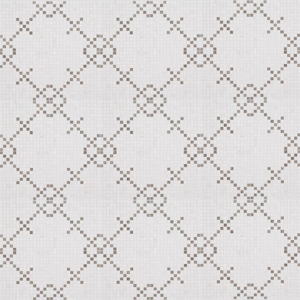 Augusta Mosaic 12.625" x 12.625" Tunisian Grey Straight Shot