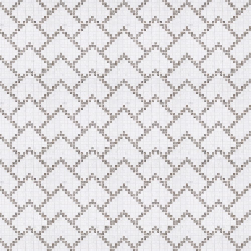 Juneau Mosaic 10" x 12.625" Tunisian Grey Straight Shot