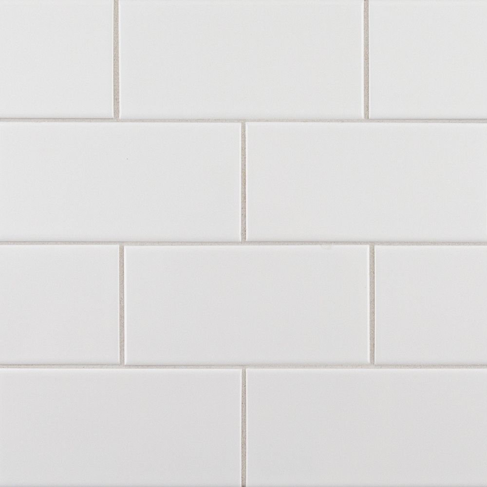 Field Tile 3" x 6" 3" x 6" Gloss Starry White Straight Shot