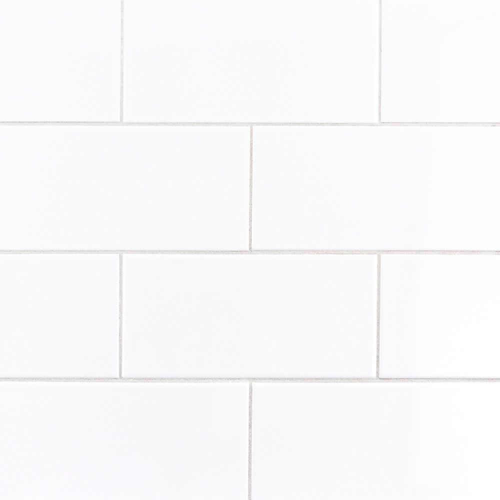 Field Tile 4" x 8" 4" x 8" Gloss Starry White Straight Shot