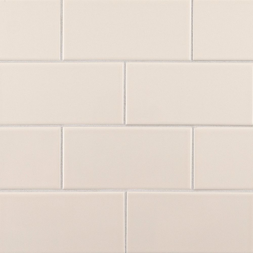 Field Tile 3" x 6" 3" x 6" Gloss Crisp Linen Straight Shot