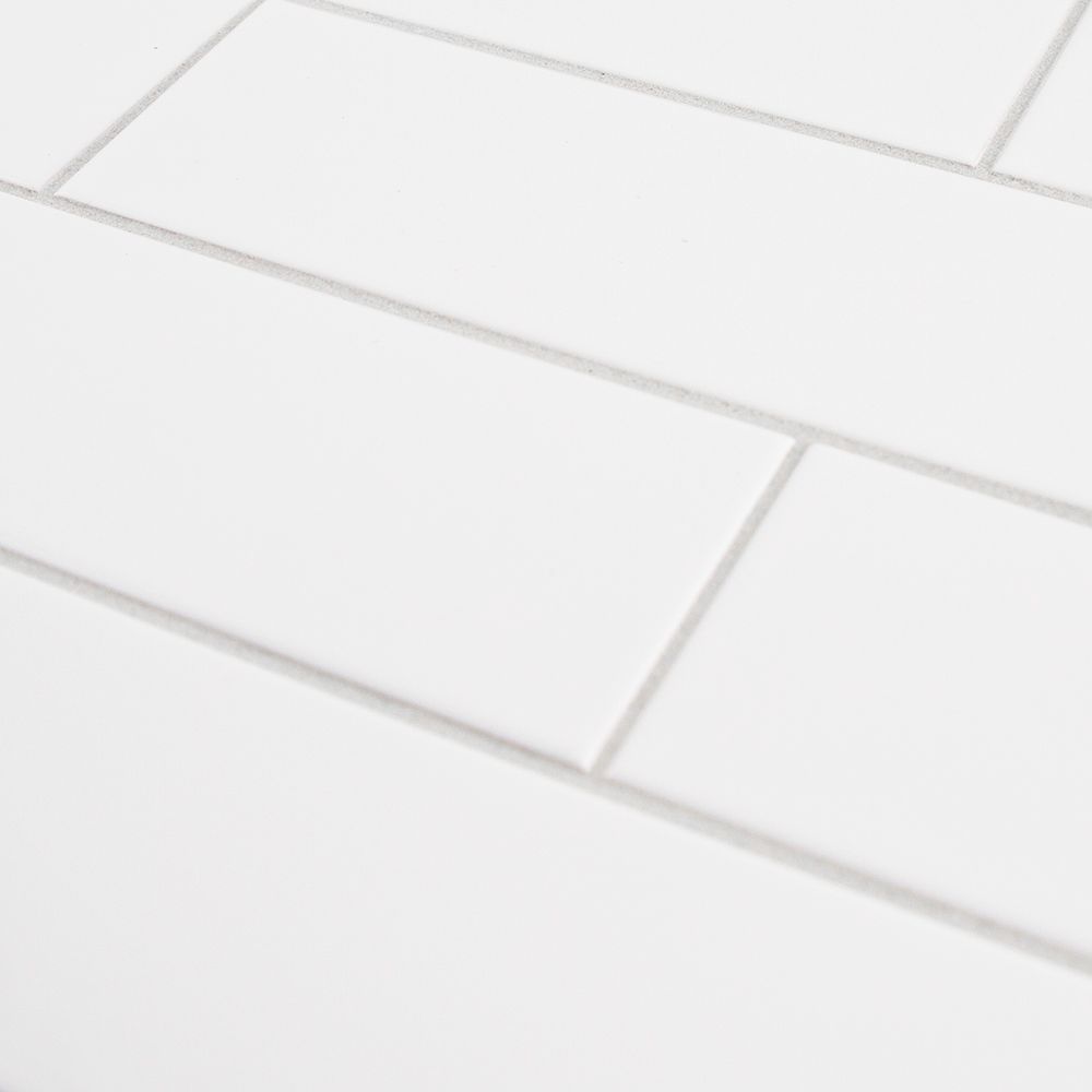 Field Tile 3" x 12" 3" x 12" Gloss Starry White Straight Shot