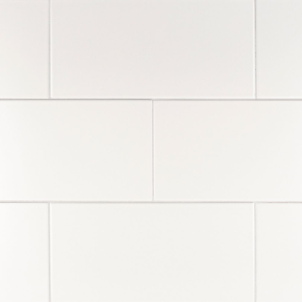 Field Tile 6" x 12" 6" x 12" Matte Starry White Straight Shot