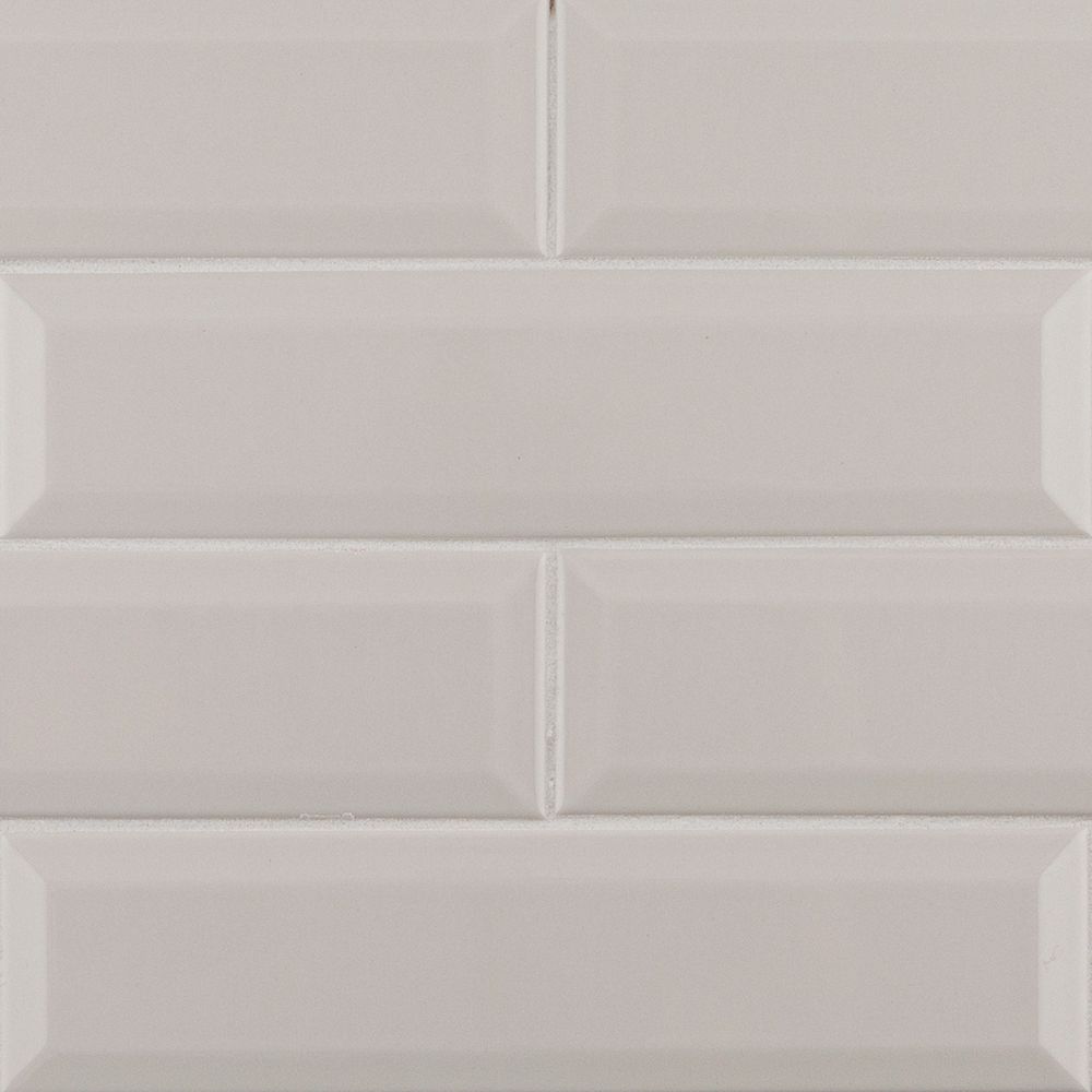 Beveled Field Tile 3" x 12" 3" x 12" Gloss Mountain Mist Straight Shot