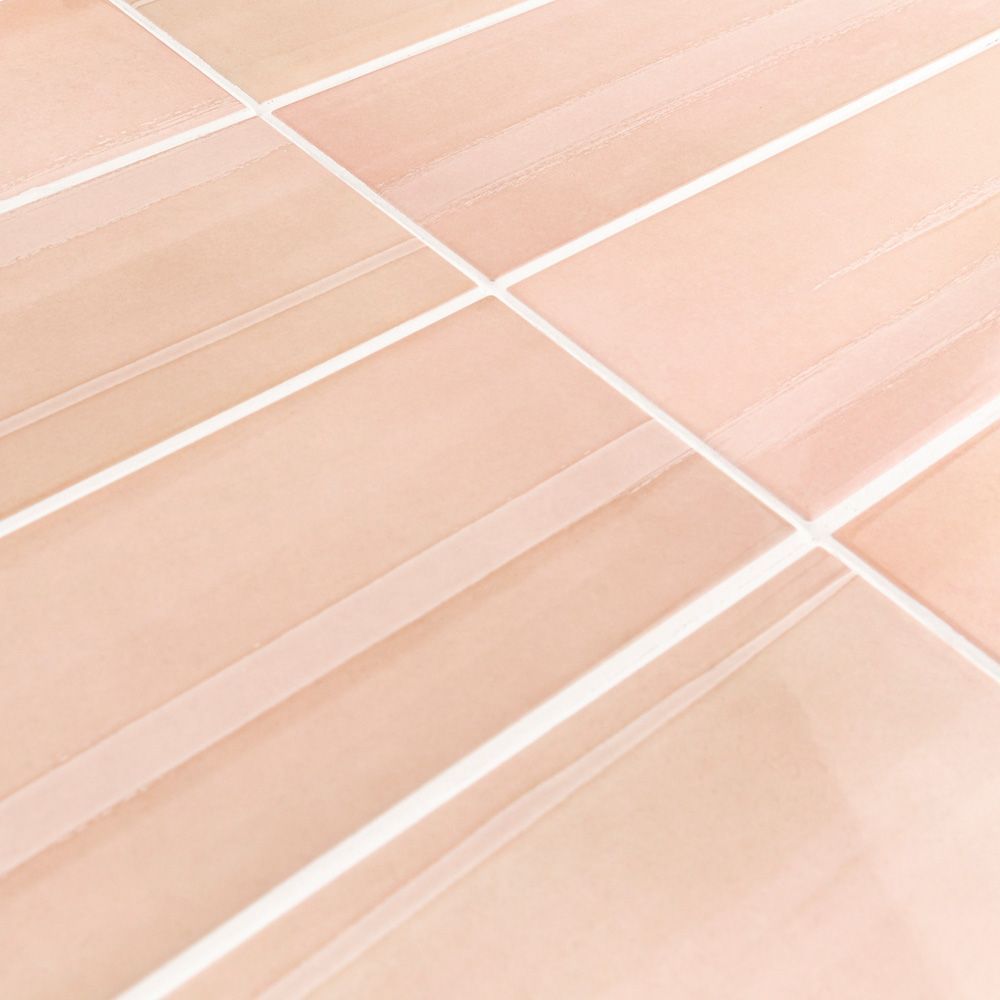 Debutante - Field Tile 4" x 12" 3.9375" x 11.9375" Blush Straight Shot