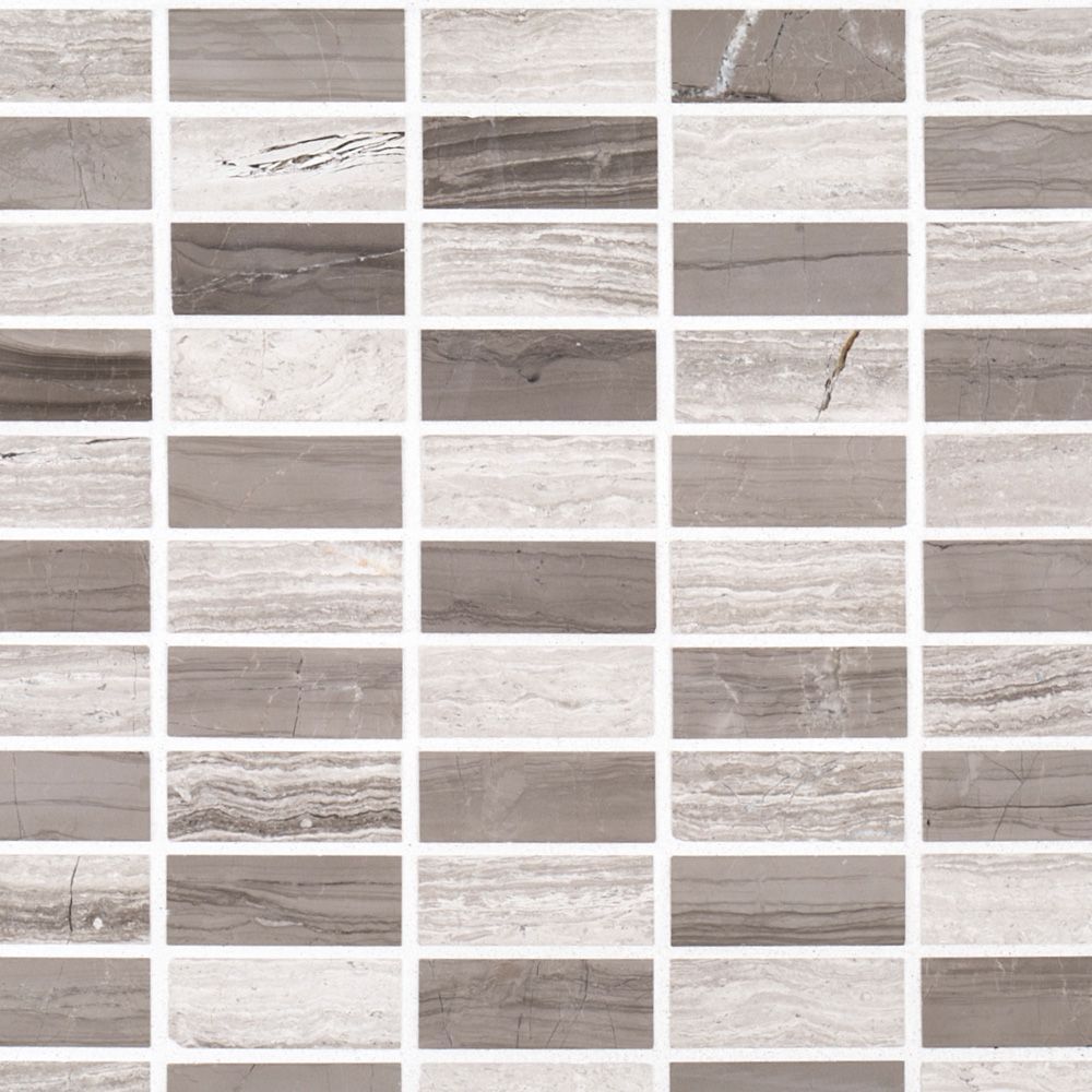 Modernique Mosaic 12" x 12" Modernique C (Grey/Taupe) Straight Shot