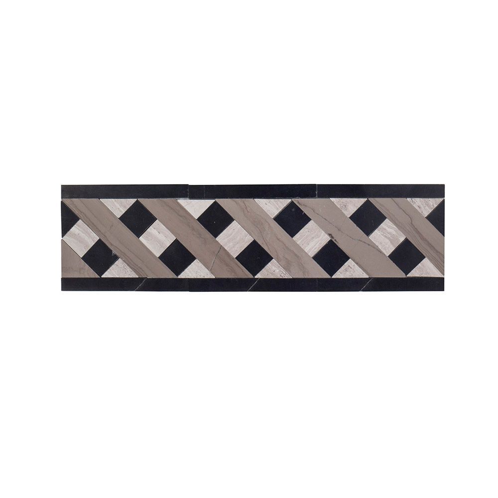 Hip Listel 3" x 11" 3.25" x 11.25" Hip Listel B (Grey/Taupe/Black) Straight Shot