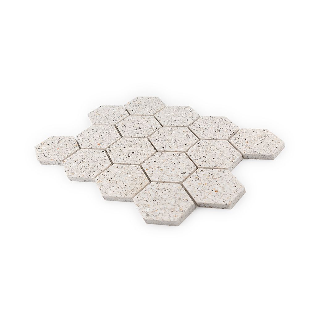 3" Hexagon Mosaic 10.5" x 12.125" Spirits Straight Shot