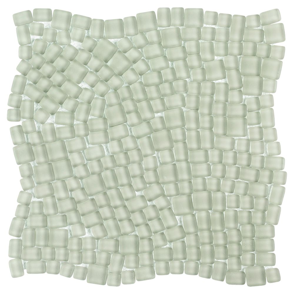 Pebble Mosaic 12" x 12" Aloe Straight Shot