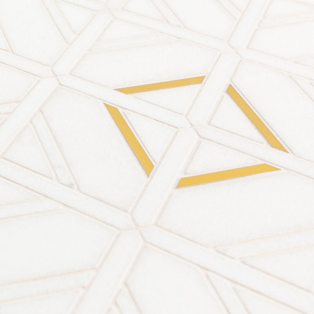 Avant Mosaic 12.875" x 12.875" Gold Straight Shot