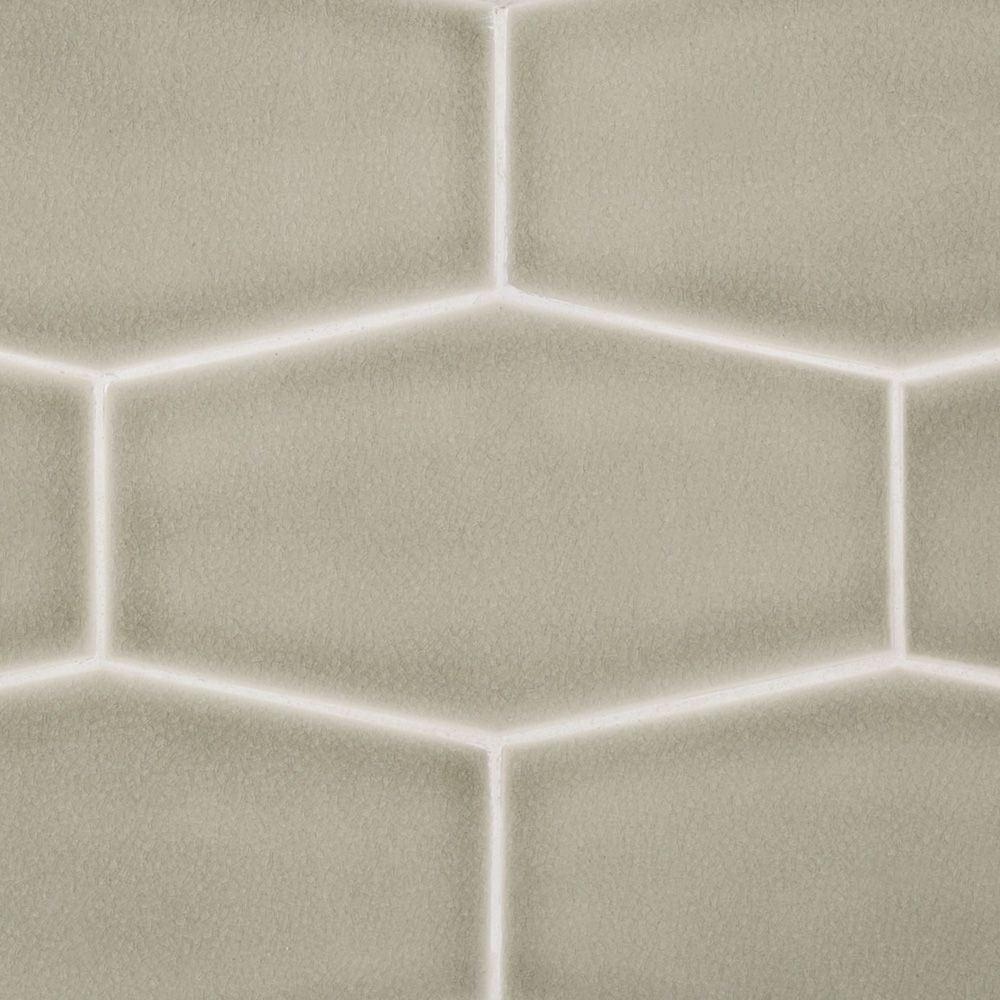 Hexagon Field Tile 5.1875" x 9.125" 5.1875" x 9.125" Spanish Moss Straight Shot