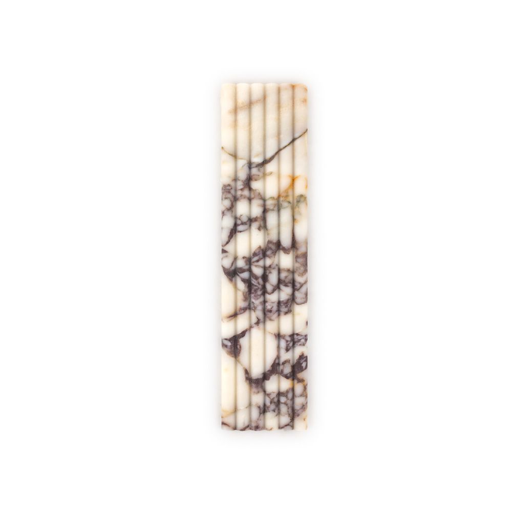 Fluted Field Tile 6" x 24" 6" x 24" Afyon Violet Straight Shot